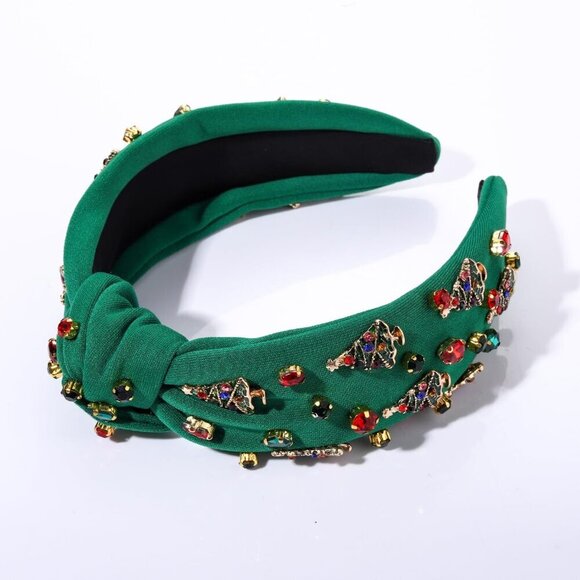 Women’s Christmas Headbands Fabric Crystal Pearl Holiday Party Accessories main image 4